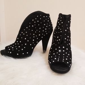 INC rhinestone ankle boots